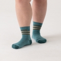 Light Teal - Wide Open - Women's Multi Stripe Cushioned Micro Crew